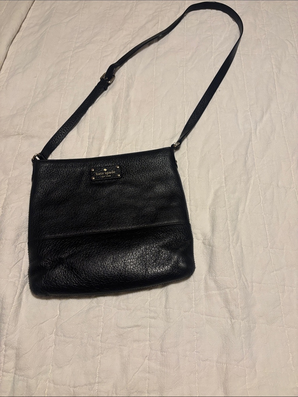 kate spade Black Pebbled Leather Crossbody Bag
